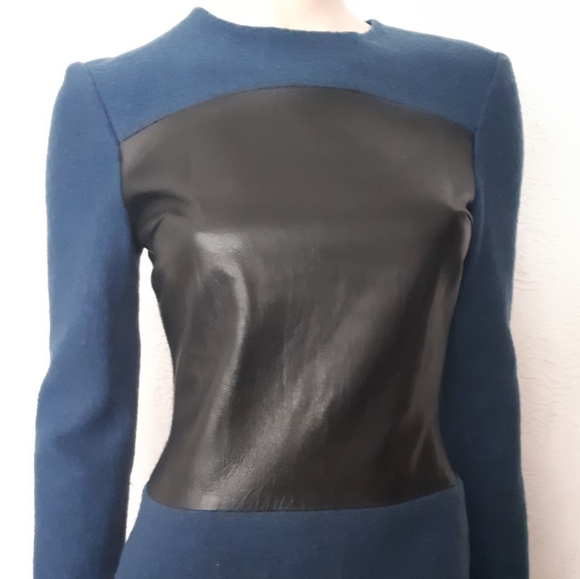 Douglas Hannant | Wool and Leather Dress - Picture 7 of 14